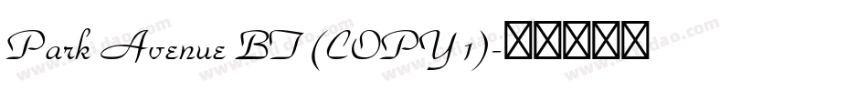 Park Avenue BT (COPY 1)字体转换